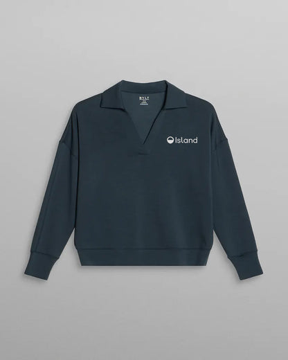 Women's BYLT Opal Relaxed Polo – Vintage Navy