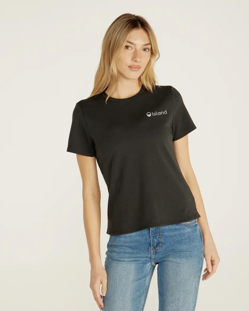 Women's BYLT Drift Straight Hem Tee - Black
