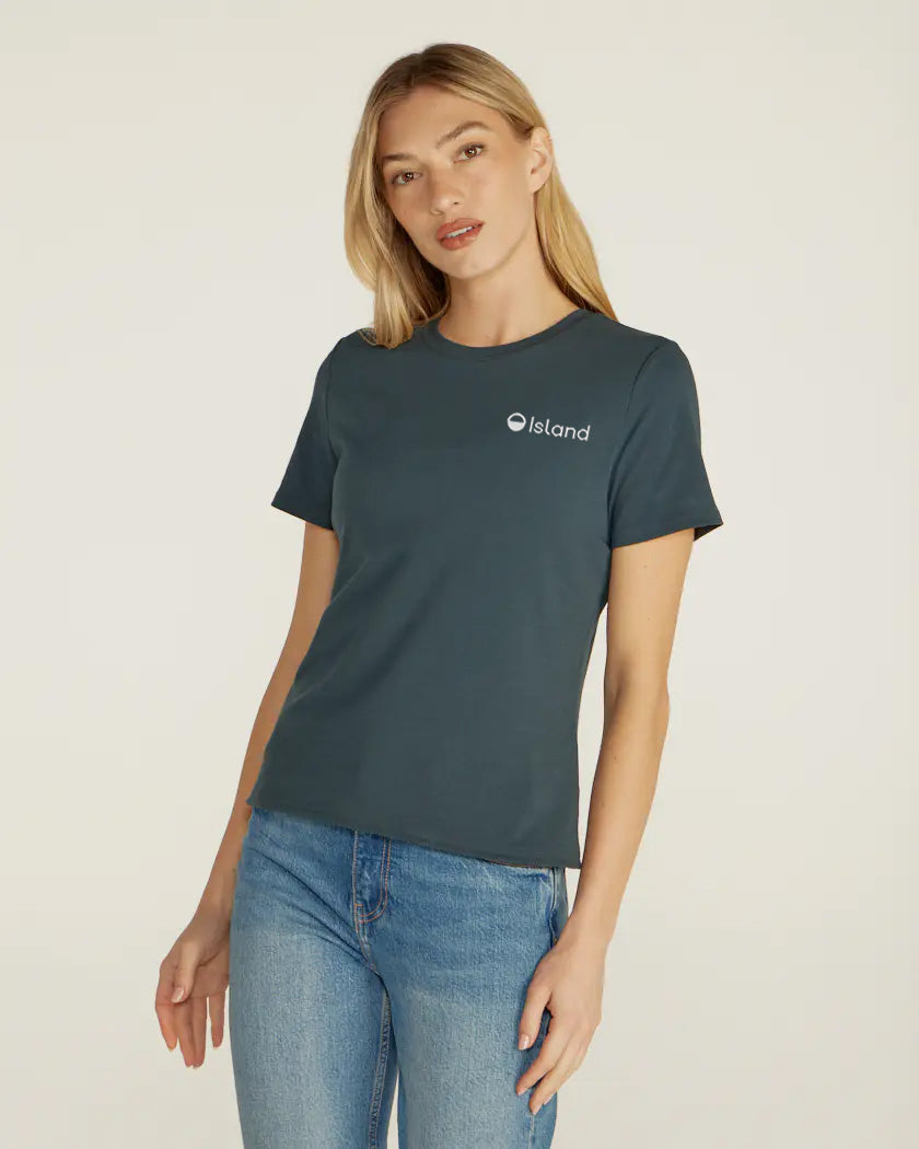 Women's BYLT Drift Straight Hem Tee - Navy