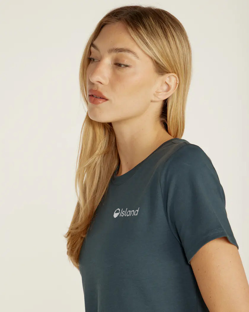 Women's BYLT Drift Straight Hem Tee - Navy