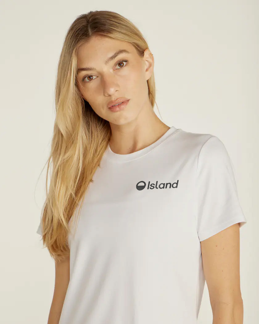 Women's BYLT Drift Straight Hem Tee - White