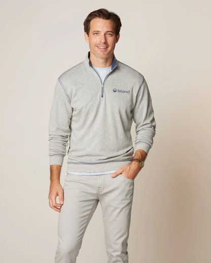Men's Johnnie-O Hanks Lightweight Sully 1/4 Zip - Grey
