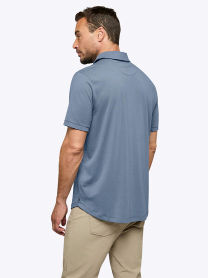 Men's Cuts AO Signature Fit Polo - Cadet Blue