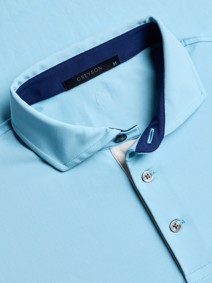 Men's Greyson Cayuse Polo - Wolf Blue