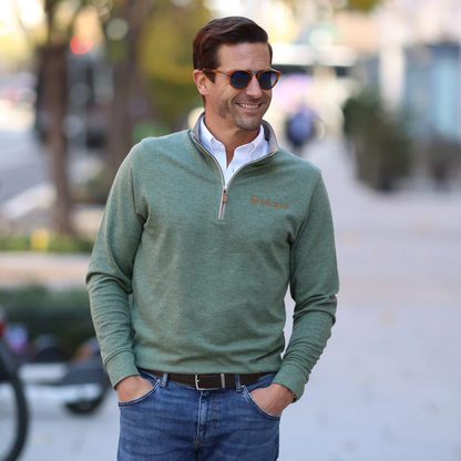 Men's Collars & Co. Heather Cloud 1/4 Zip