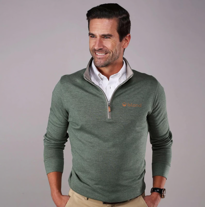 Men's Collars & Co. Heather Cloud 1/4 Zip
