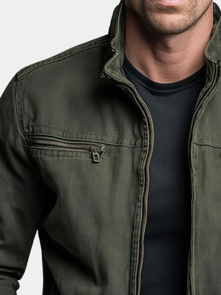 Men's Cross and Crown Olive Field Jacket