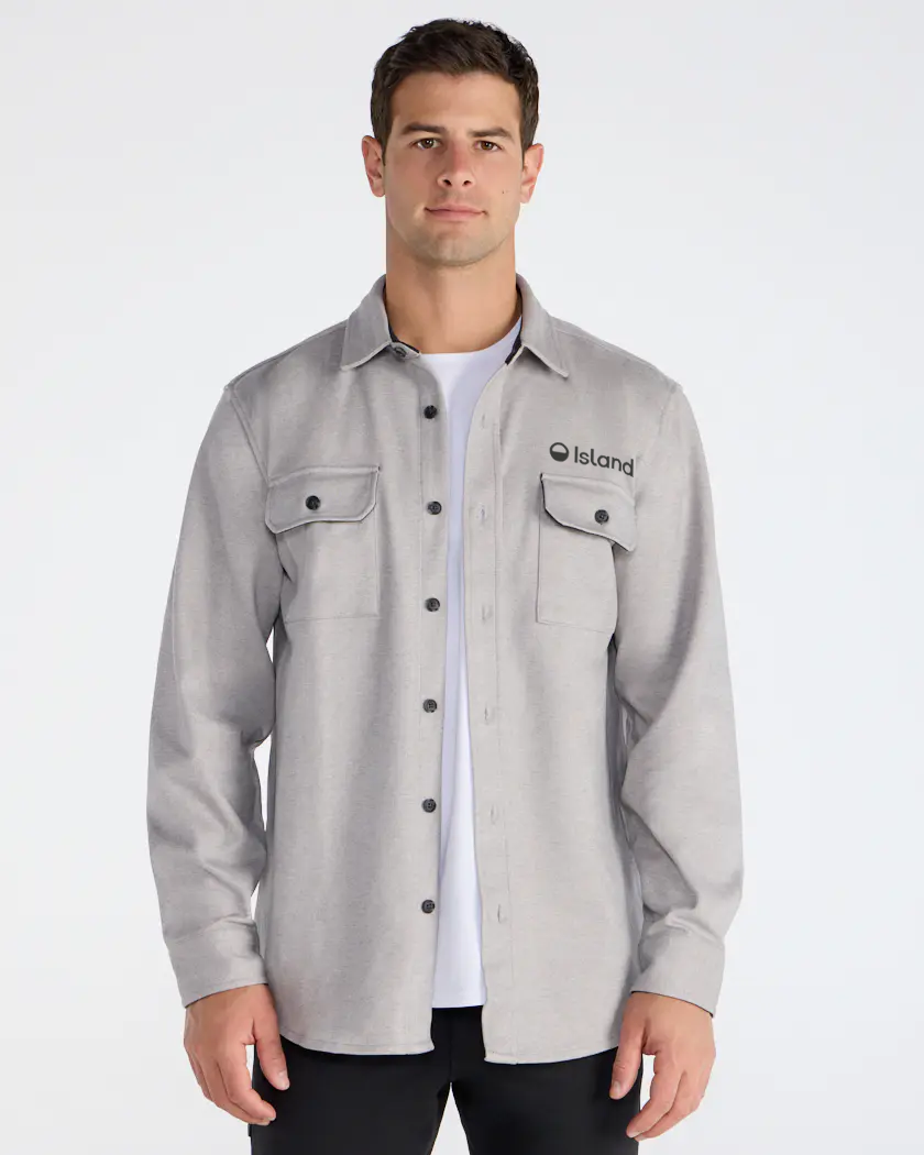 Men's BYLT Coastal Overshirt - Heather Grey