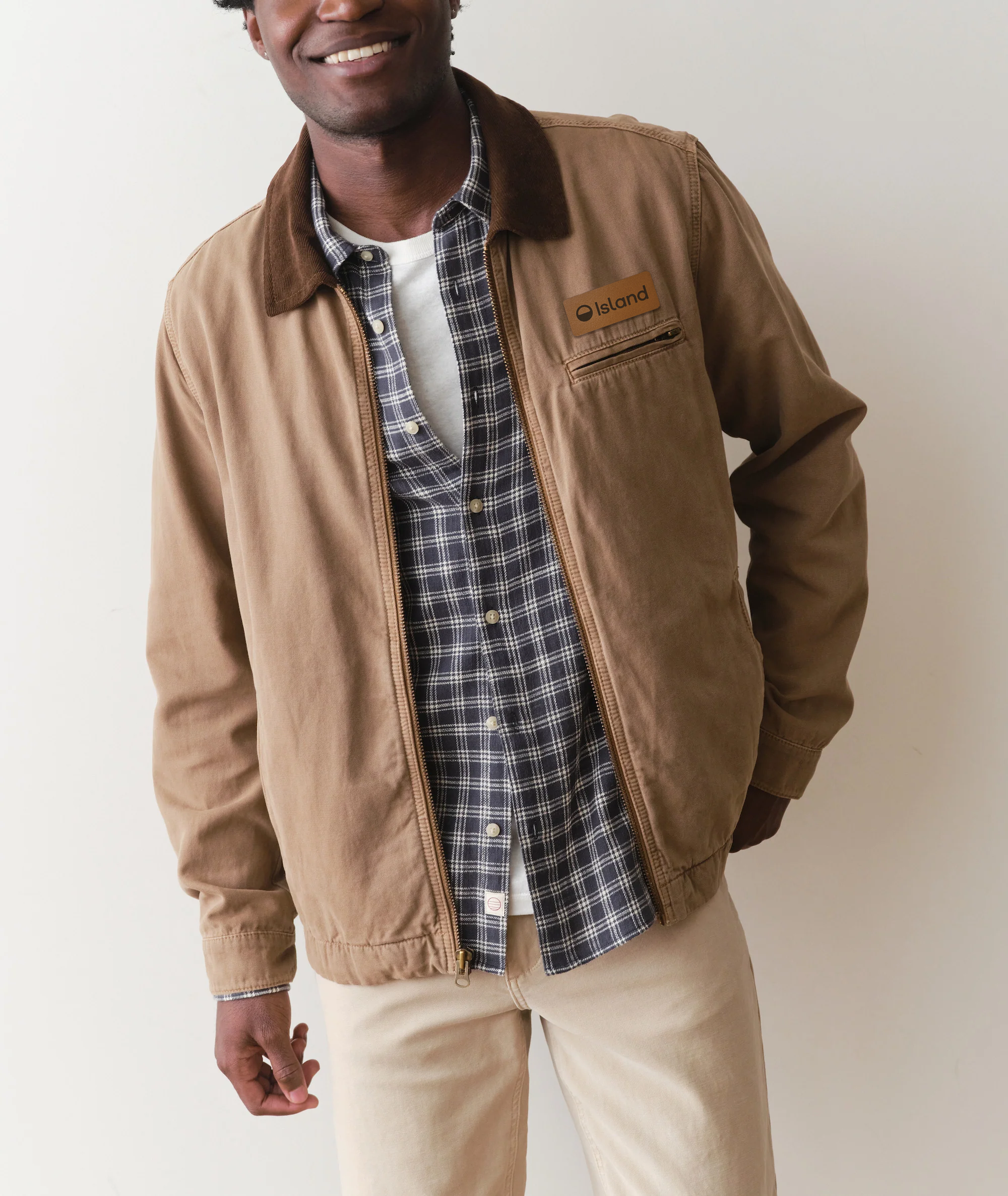 Men's Marine Layer Colton Mechanic Jacket - Cocoa Mocha