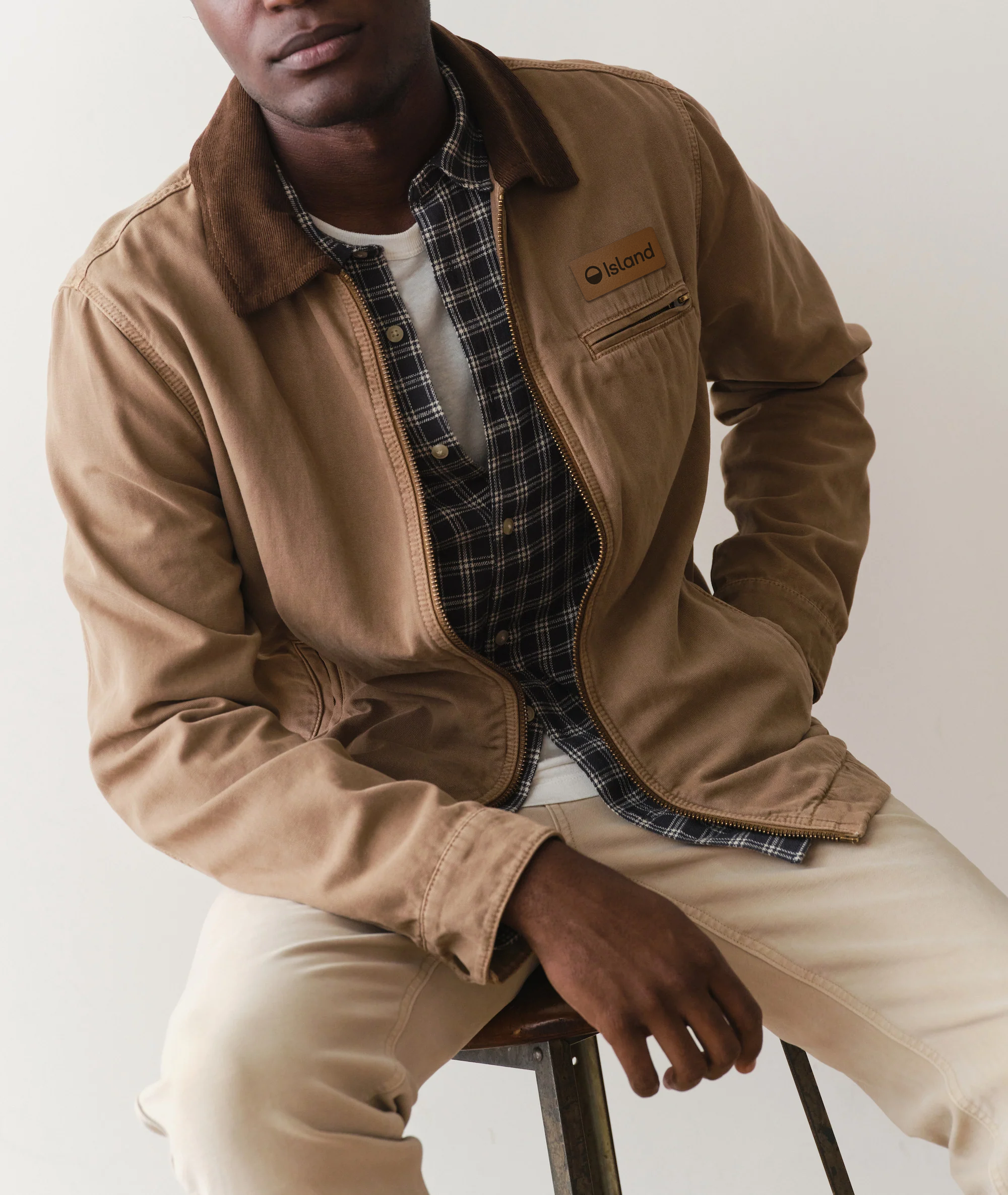 Men's Marine Layer Colton Mechanic Jacket - Cocoa Mocha