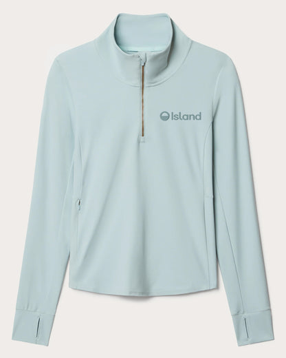 Women's Rhone Course to Court 1/4 Zip - Blue Cloud