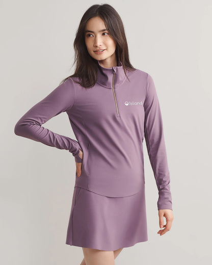Women's Rhone Course to Court 1/4 Zip - Dark Plum