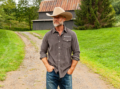 Men's Criquet Corduroy Pearl Snap - Charcoal