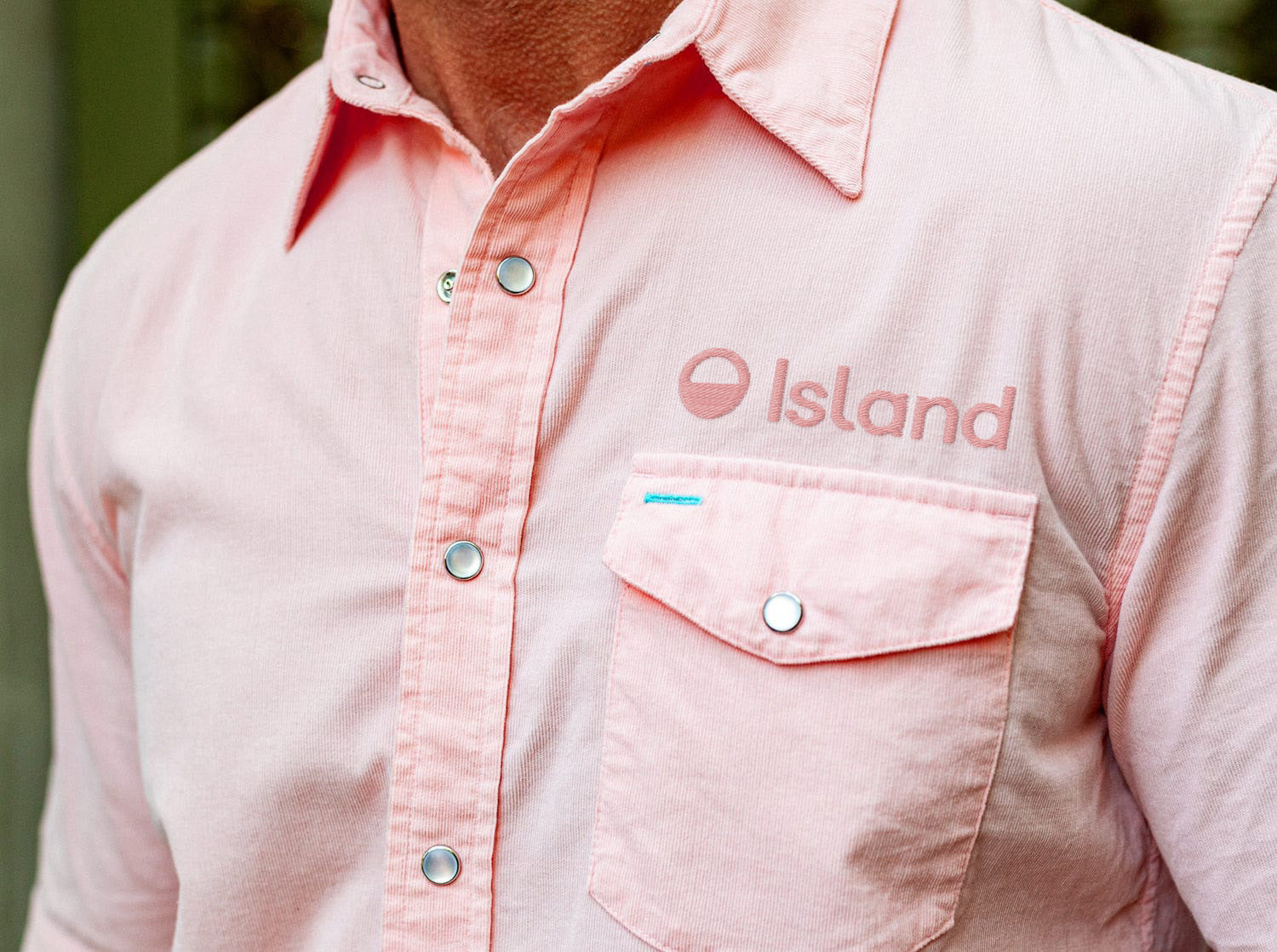 Men's Criquet Short Sleeve Corduroy Pearl Snap – Peach