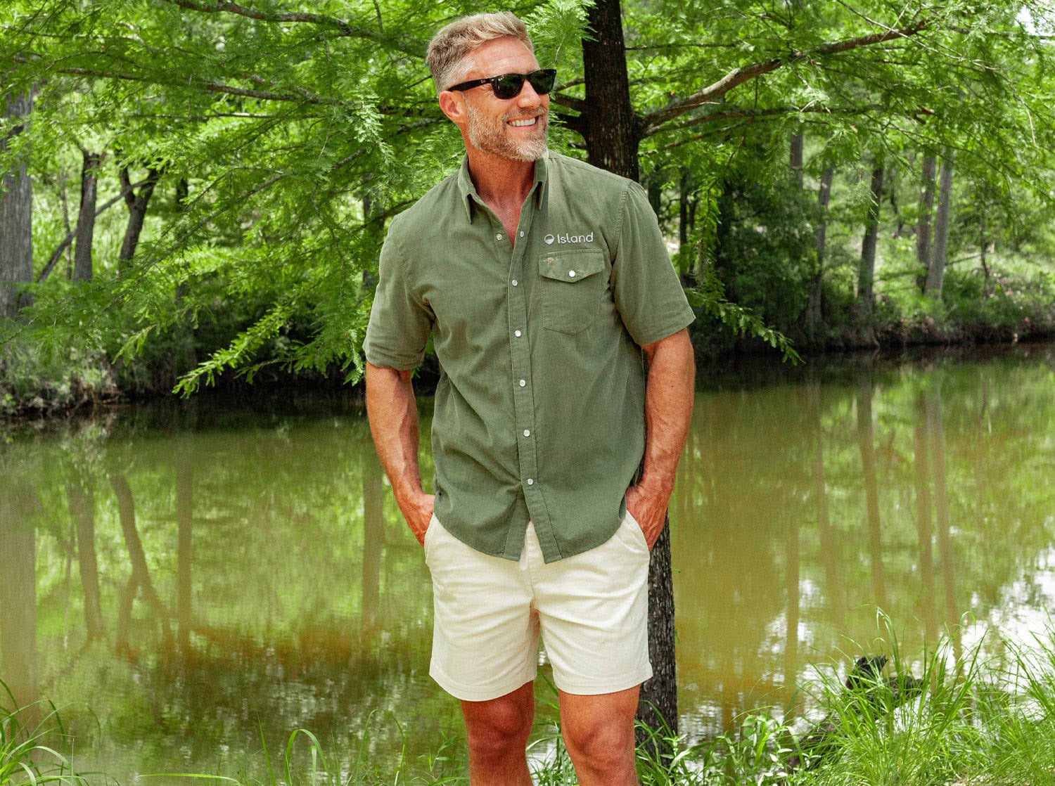 Men's Criquet Short Sleeve Corduroy Pearl Snap - Sagebrush