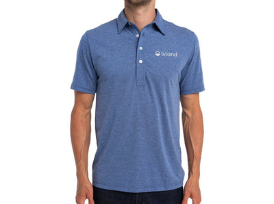 Men's Criquet Performance Range Polos - Blue Jean