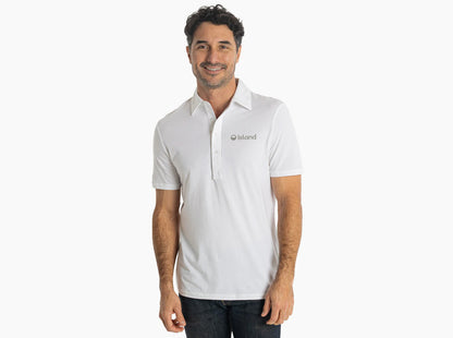 Men's Criquet Performance Range Polo - Whitecap