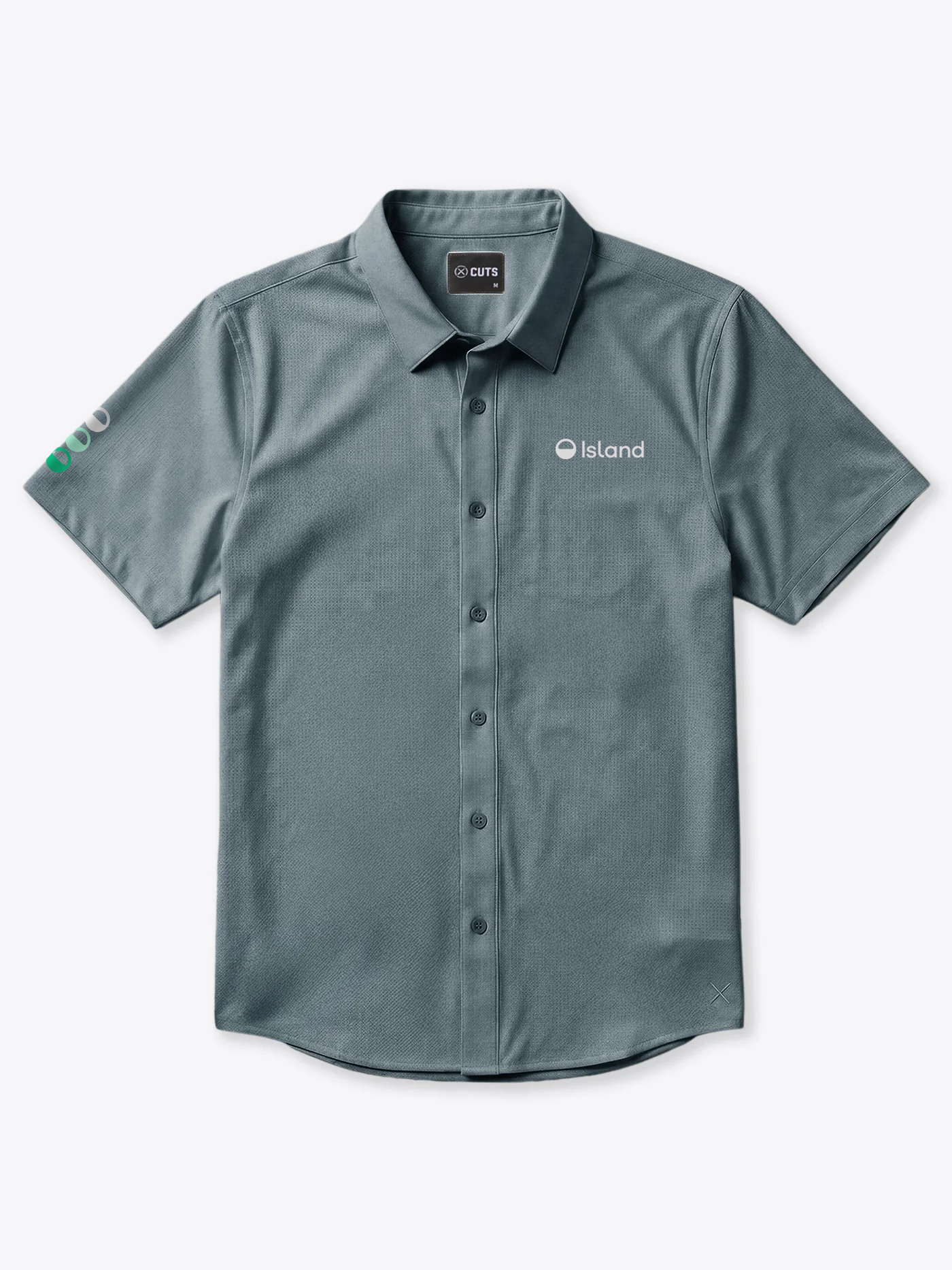 Men's Cuts Crossover Button Up - Ocean Storm