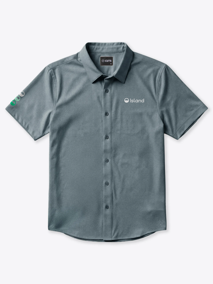 Men's Cuts Crossover Button Up - Ocean Storm