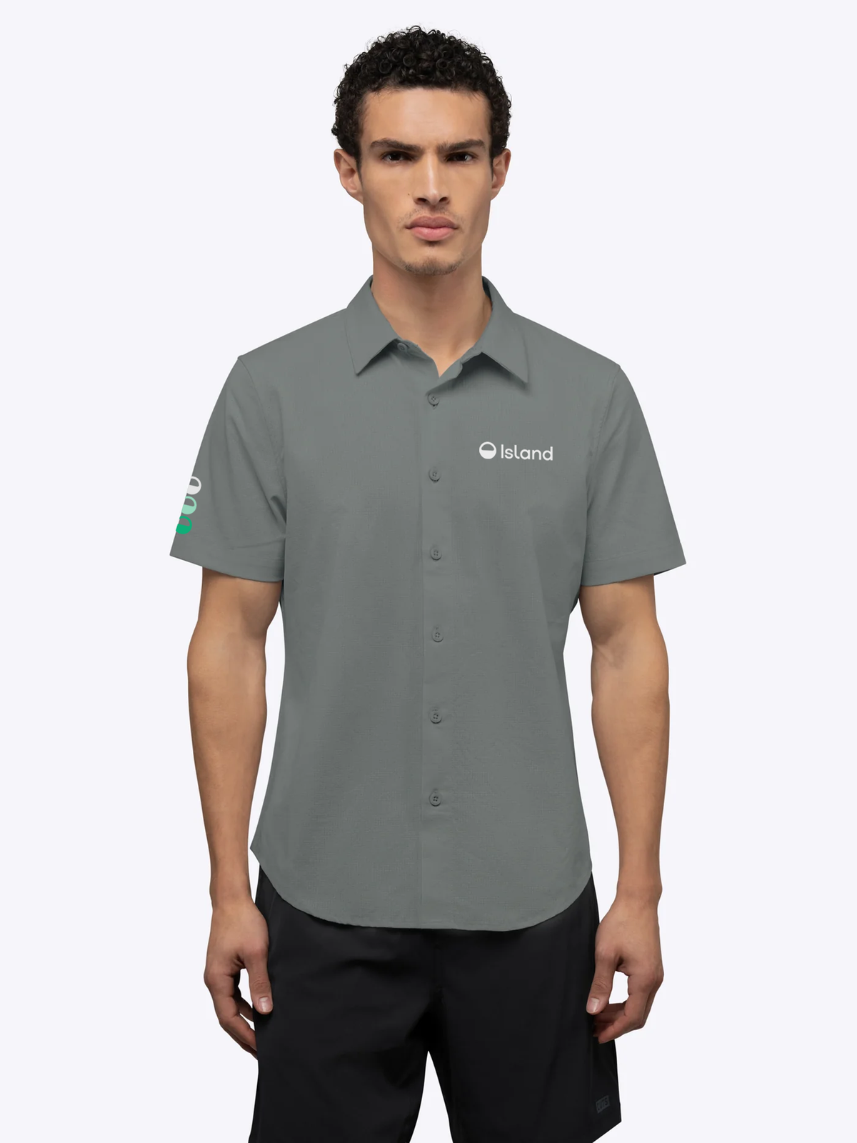 Men's Cuts Crossover Button Up- Sage