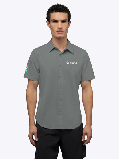 Men's Cuts Crossover Button Up- Sage