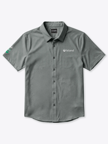 Men's Cuts Crossover Button Up- Sage