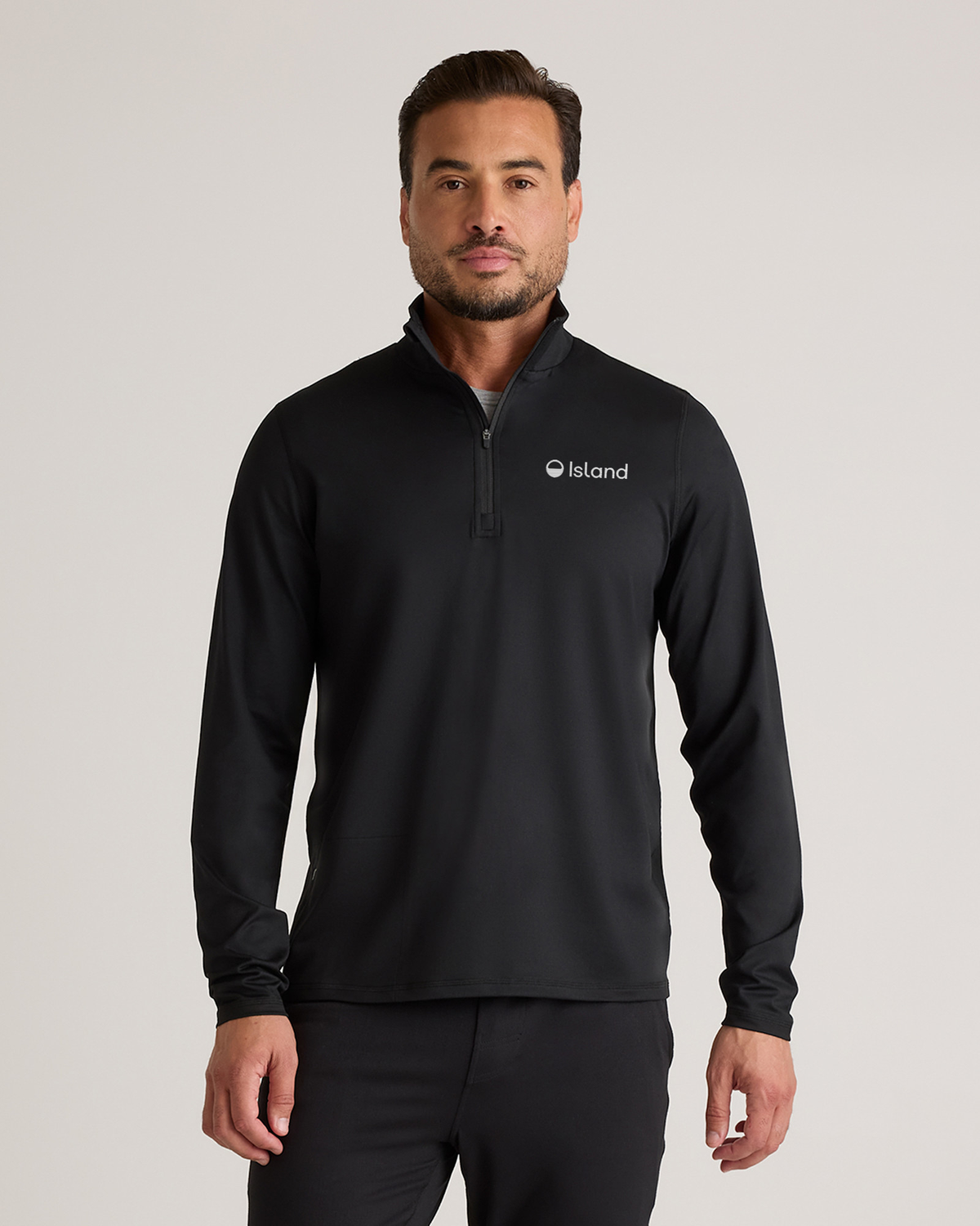 Men's Quince Flowknit Performance 1/2 Zip - Black