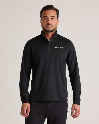 Men's Quince Flowknit Performance 1/2 Zip - Black