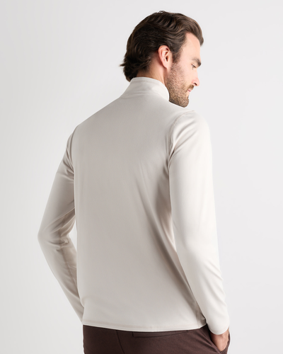 Men's Quince Flowknit Performance 1/2 Zip - Solid Chalk