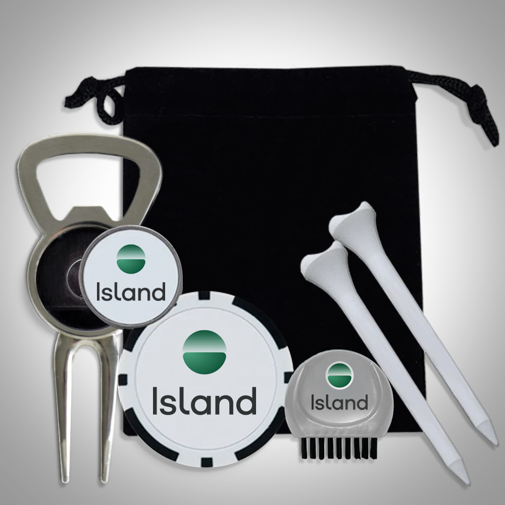 Island First Tee Silver Golf Kit