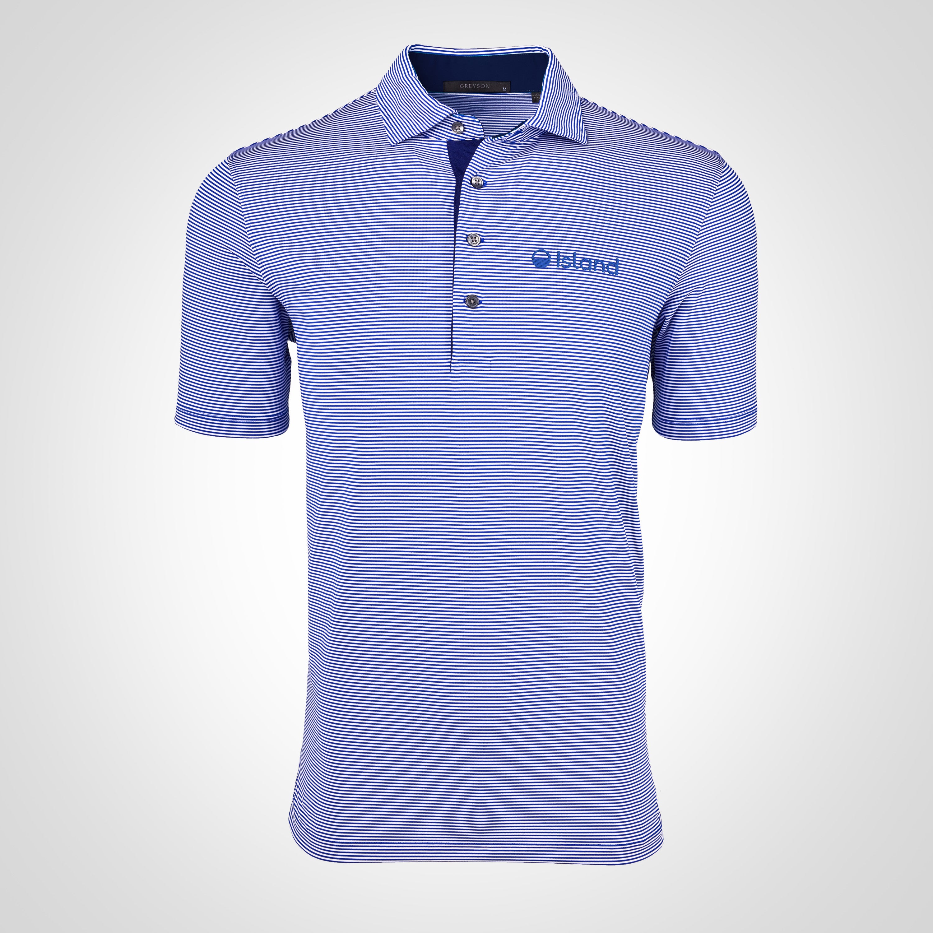 Men's Greyson Saranac Polo - Royal Blue/Arctic