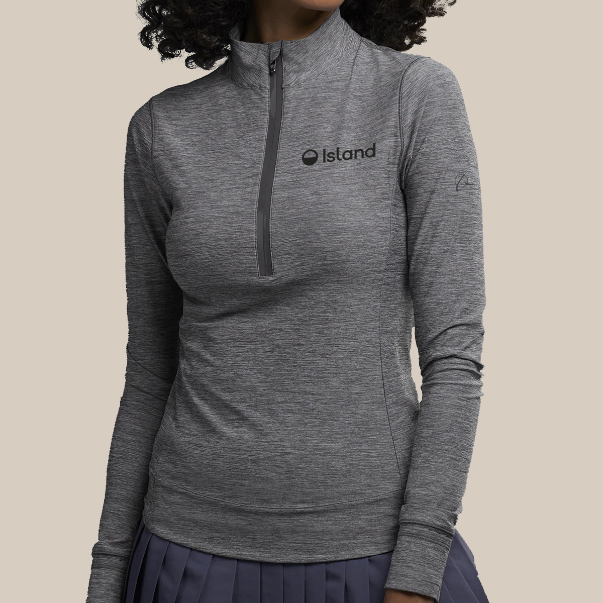 Women's Greyson Halley Melange Quarter-Zip - Smoke Heather