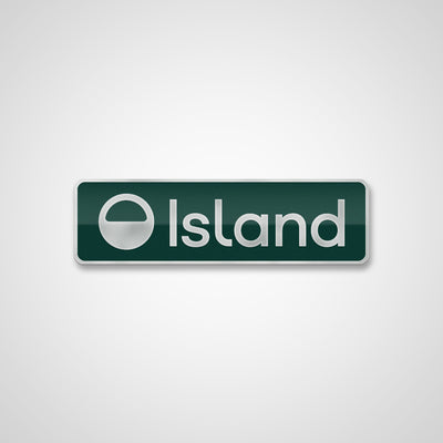 Island Lapel Pins - Green/Silver