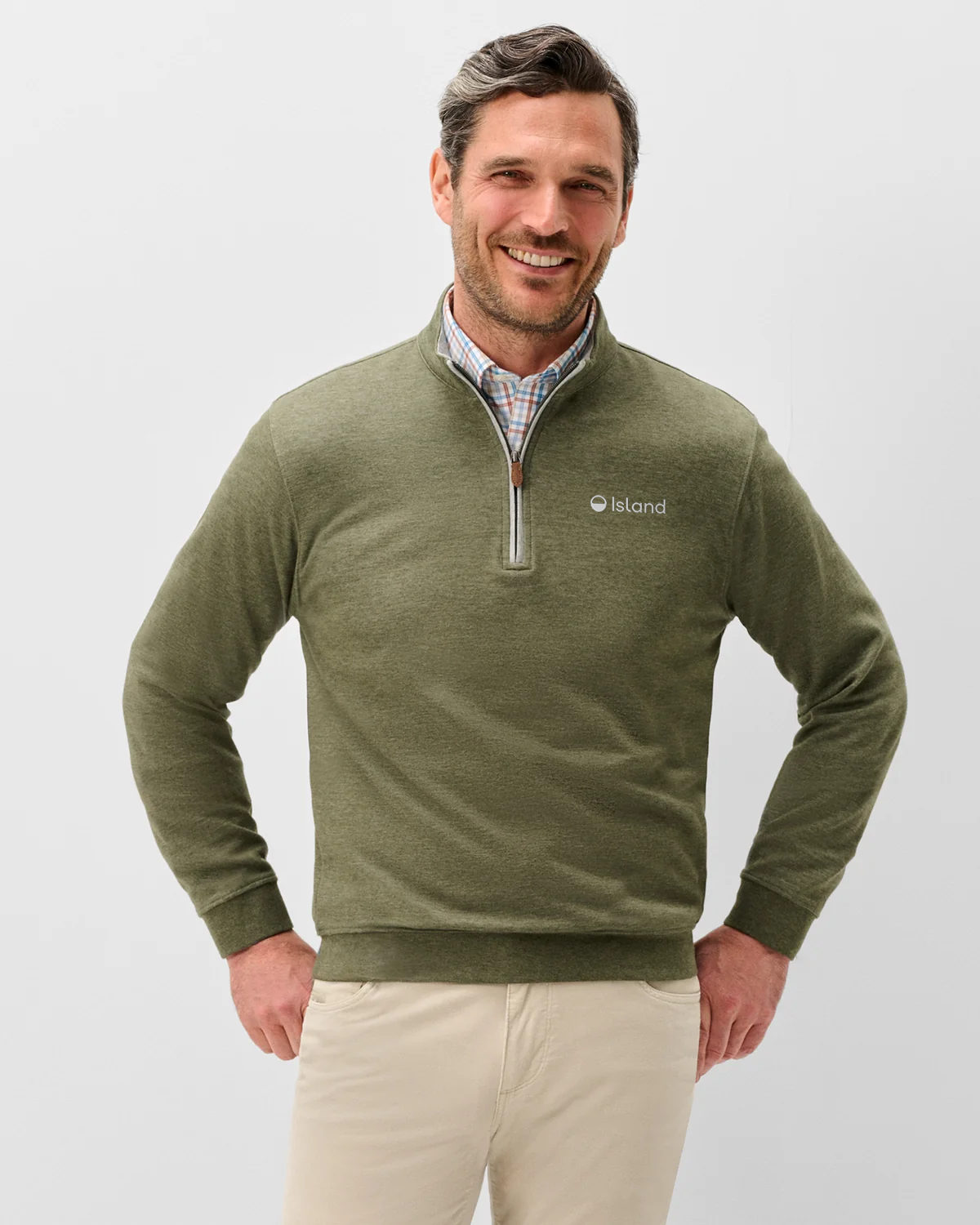 Men's Johnnie-O Sully 1/4 Zip Pullover - Sequoia