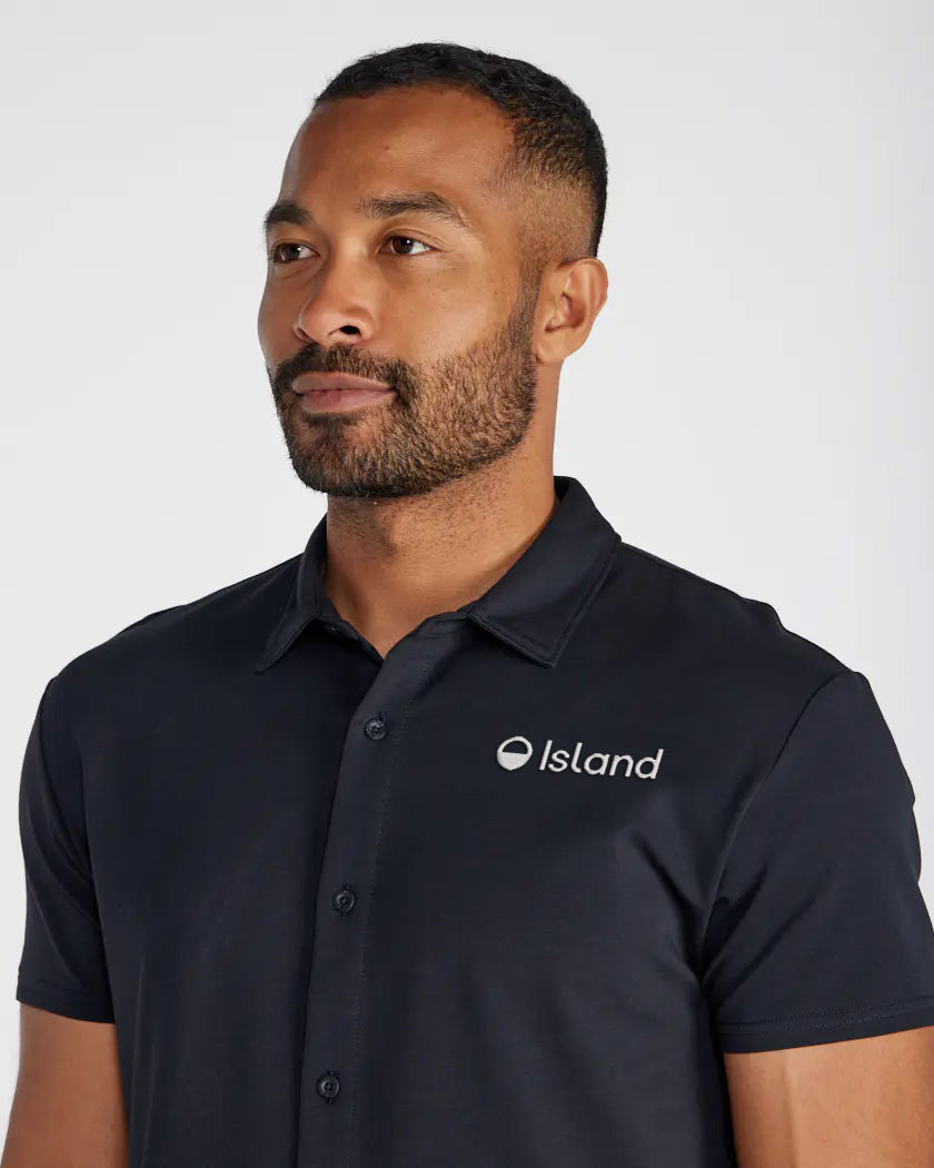 Men's BYLT LUX Short Sleeve Button Down - Black