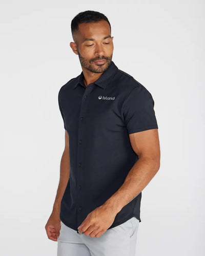 Men's BYLT LUX Short Sleeve Button Down - Black
