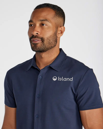 Men's BYLT LUX Short Sleeve Button Down - Navy