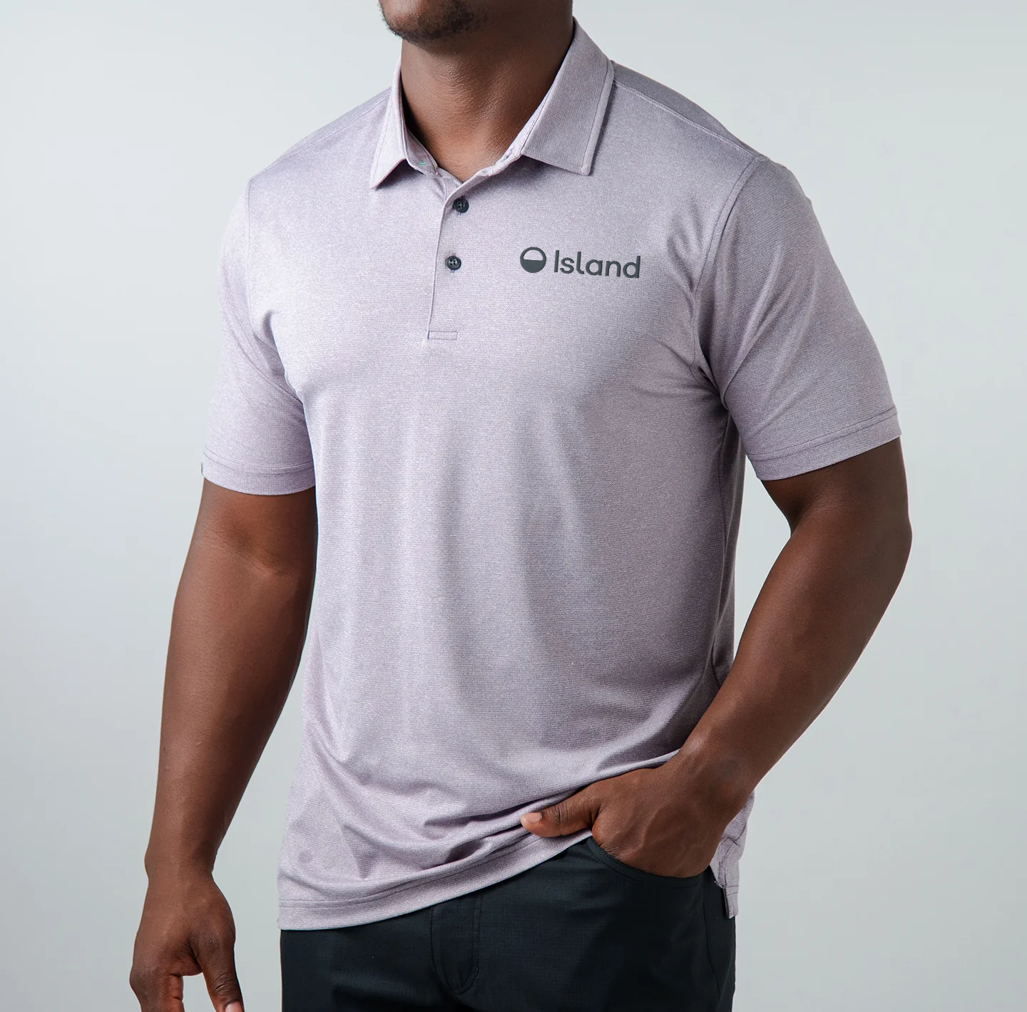 Men's LinkSoul AC Breeze Polo- Haze Heather