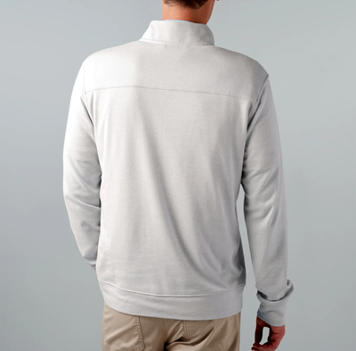 Men's LinkSoul Neptune Sweater 1/4 Zip- Grey White Twill