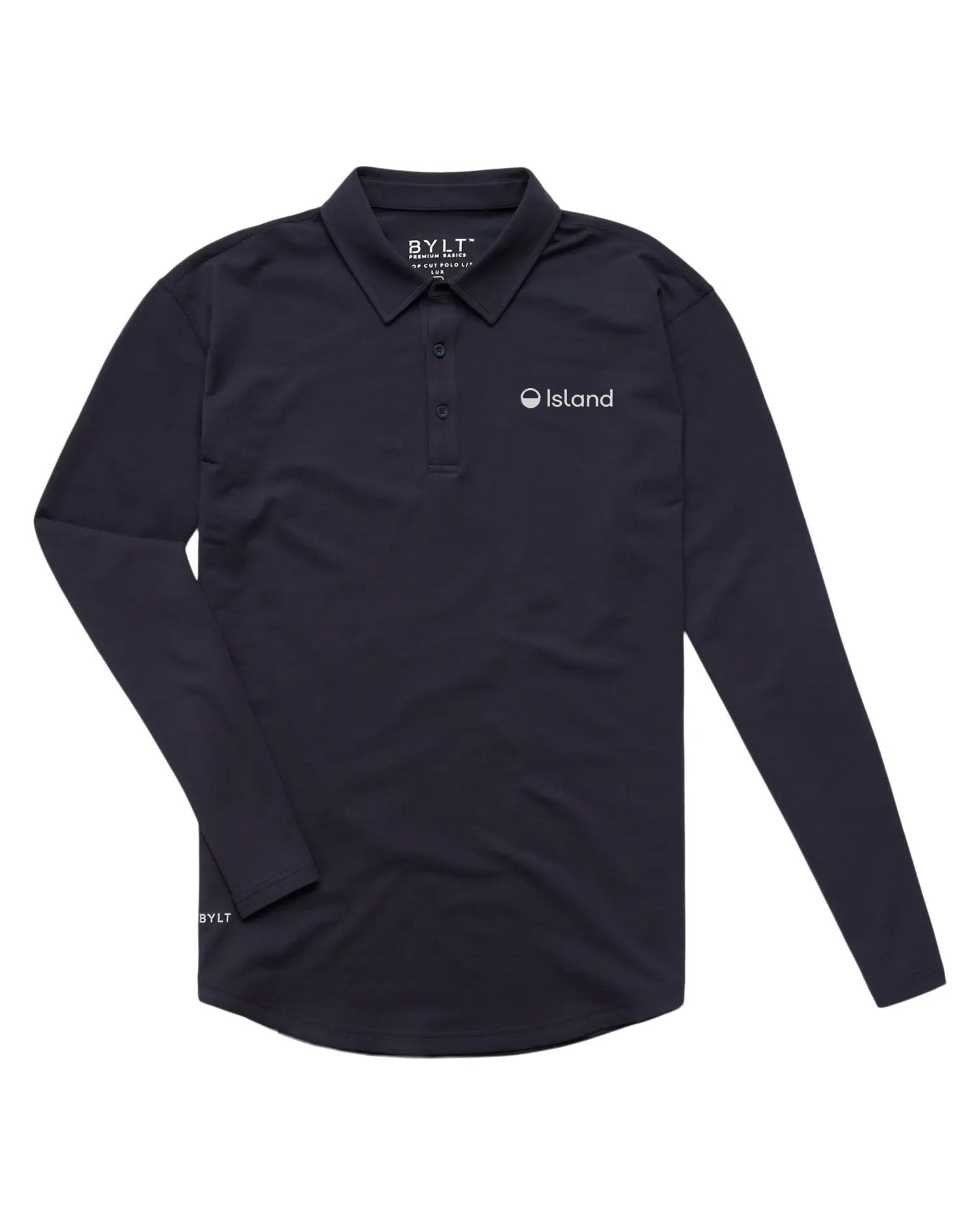 Men's BYLT Lux Long Sleeve Polo - Navy