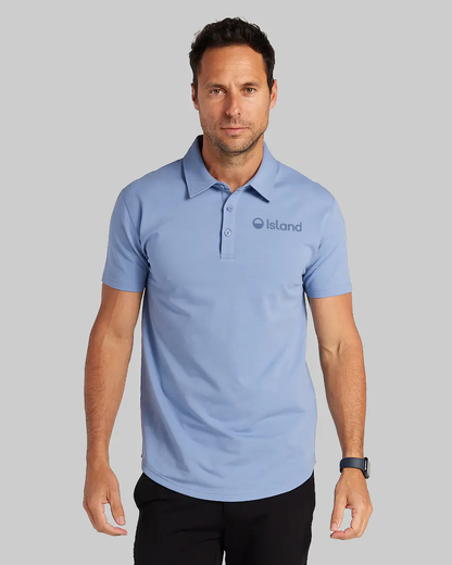 Men's BYLT Drop Cut LUX Polo - Atlantic