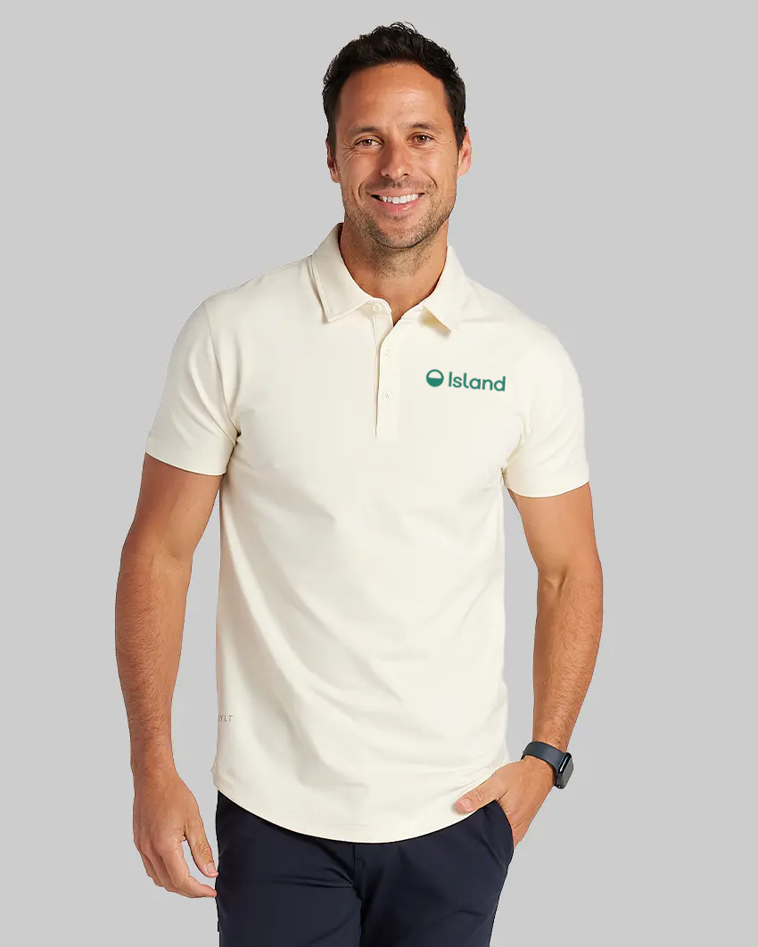 Men's BYLT Drop Cut LUX Polo - Bone