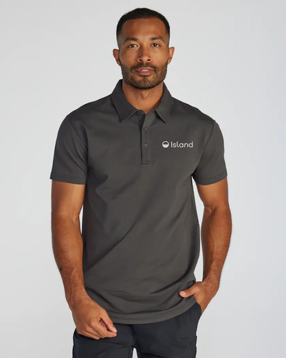 Men's BYLT Drop Cut LUX Polo - Dark Charcoal