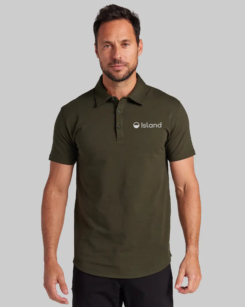 Men's BYLT Drop Cut LUX Polo - Forest