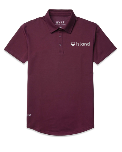Men's BYLT Drop Cut LUX Polo - Maroon