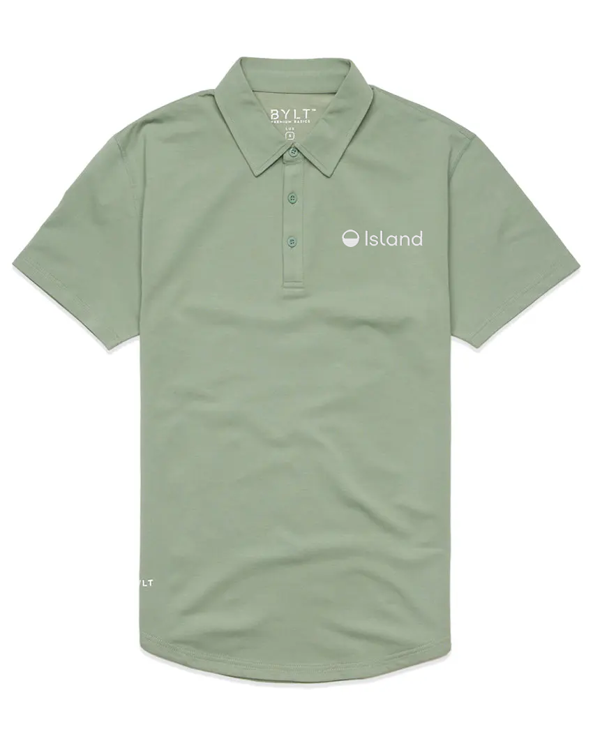 Men's BYLT Drop Cut LUX Polo - Moss