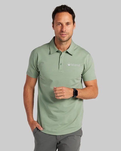 Men's BYLT Drop Cut LUX Polo - Moss