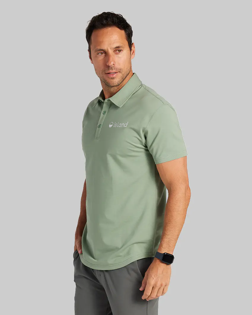 Men's BYLT Drop Cut LUX Polo - Moss