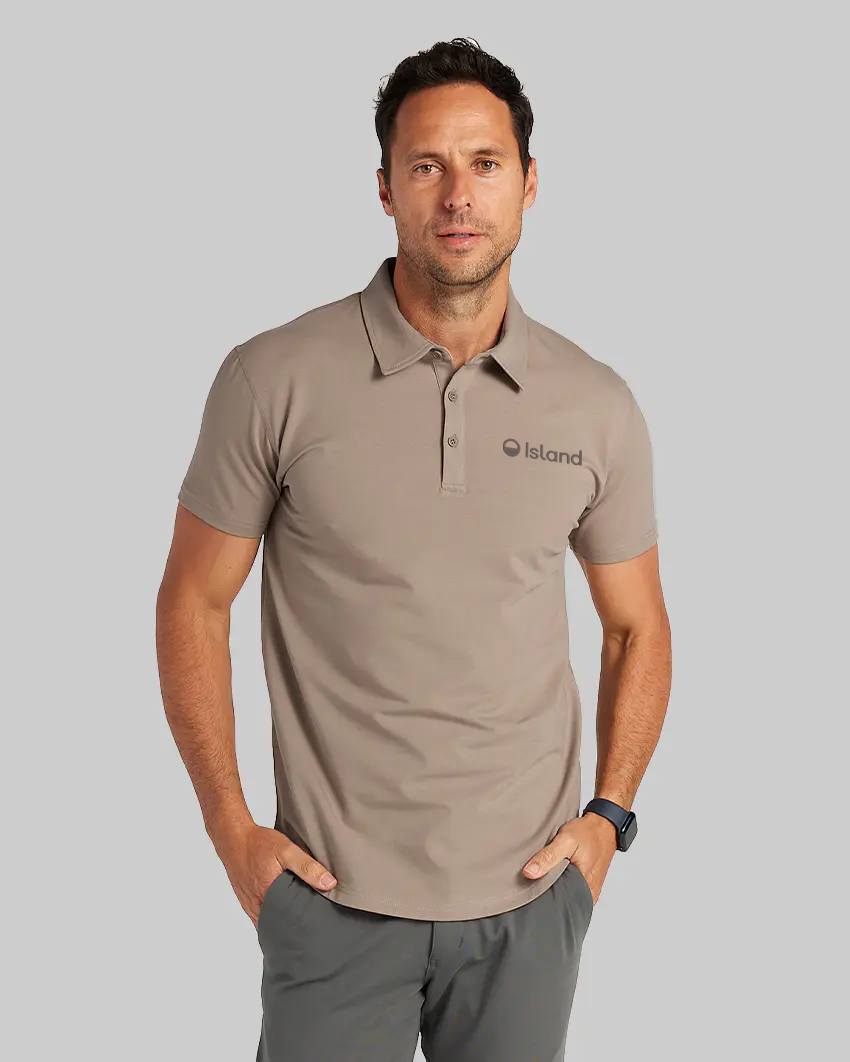 Men's BYLT Drop Cut LUX Polo - Sand