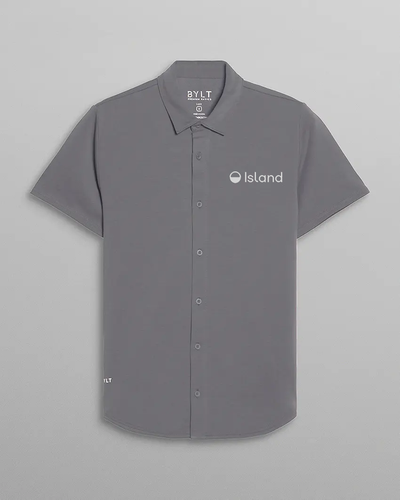Men's BYLT LUX Short Sleeve Button Down - Charcoal